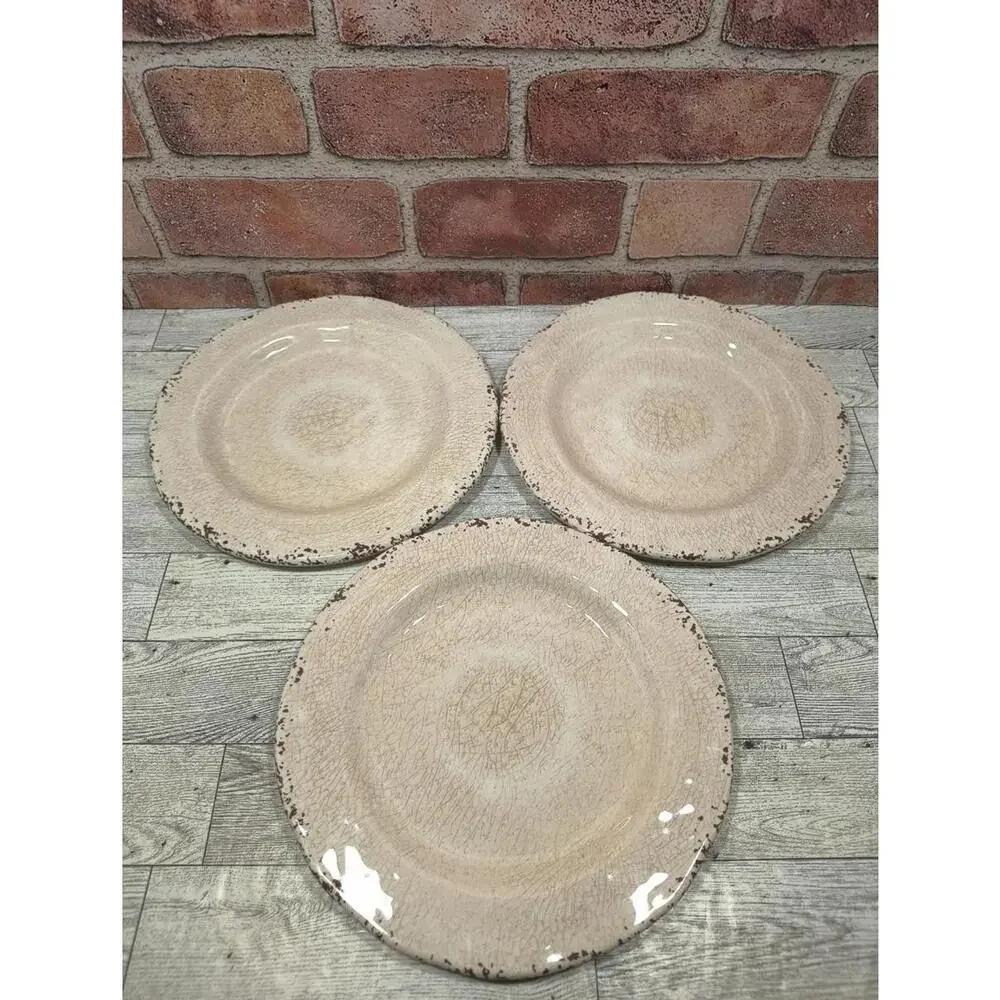 3 Piece PIER 1 Carmelo Melamine Plates 8.9
